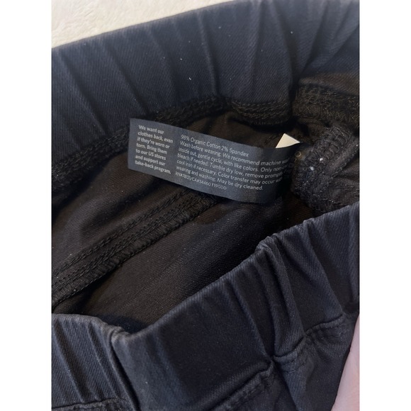 Eileen Fisher Wide Leg Stretch Black Jeans Cropped F9GDD-P4263 Medium NWT $238 - Picture 8 of 11